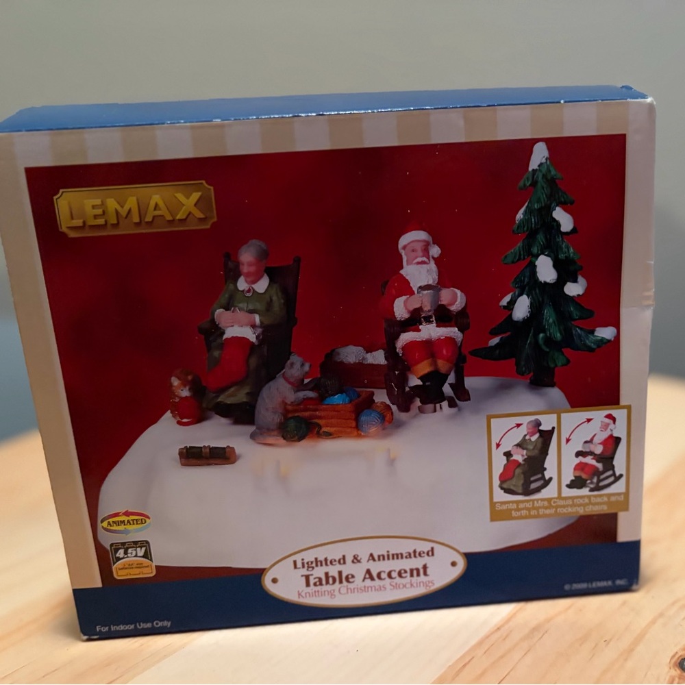 Lemax Knitting Christmas Stockings